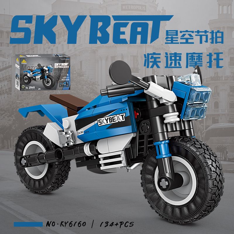 KAZI GBL BOZHI KY6160 Xếp hình lắp ráp ghép mô hình 8 loại xe máy nhanh