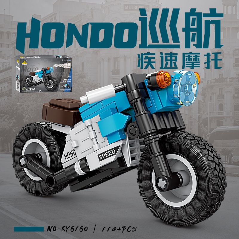 KAZI GBL BOZHI KY6160 Xếp hình lắp ráp ghép mô hình 8 loại xe máy nhanh