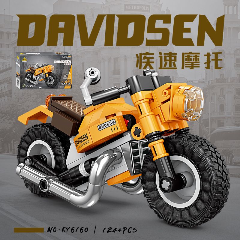 KAZI GBL BOZHI KY6160 Xếp hình lắp ráp ghép mô hình 8 loại xe máy nhanh