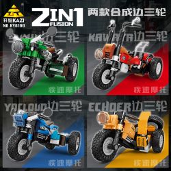 KAZI GBL BOZHI KY6160 Xếp hình lắp ráp ghép mô hình 8 loại xe máy nhanh