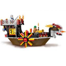 Enlighten 1307 Qman 1307 non  TÀU CON TRAI CỦA BIỂN CẢ bộ đồ chơi xếp lắp ráp ghép mô hình Pirates Of The Caribbean LEGENDARY PIRATES Cướp Biển Vùng Caribe 345 khối