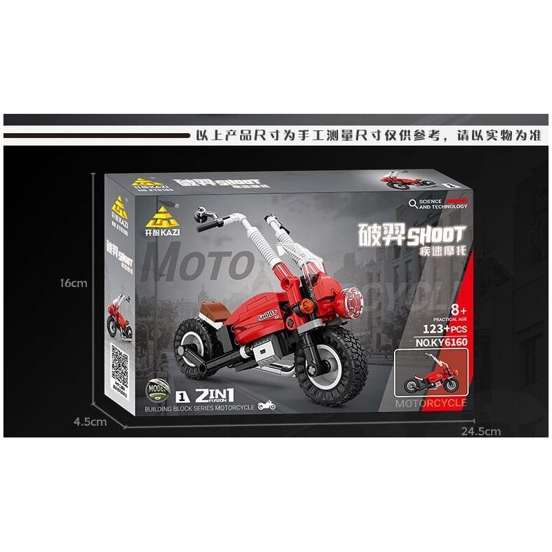 KAZI GBL BOZHI KY6160 Xếp hình lắp ráp ghép mô hình 8 loại xe máy nhanh