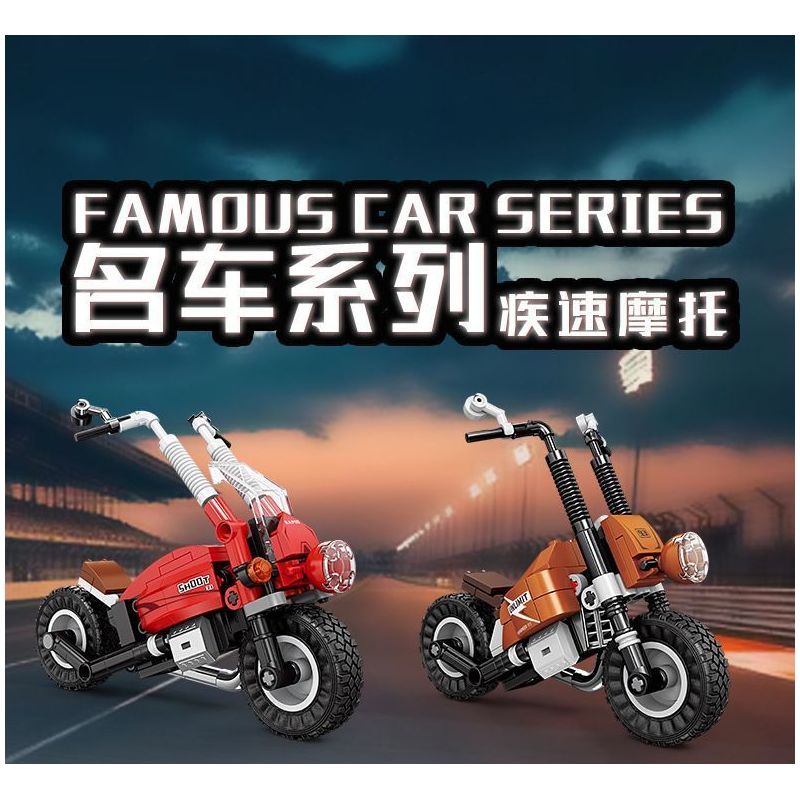 KAZI GBL BOZHI KY6160 Xếp hình lắp ráp ghép mô hình 8 loại xe máy nhanh