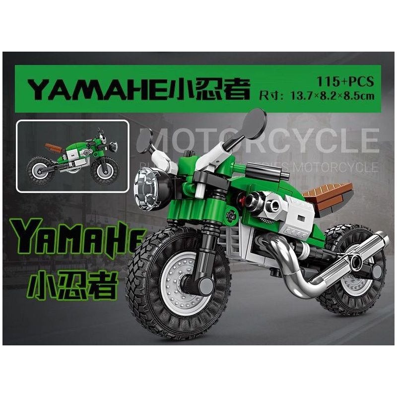 KAZI GBL BOZHI KY6160 Xếp hình lắp ráp ghép mô hình 8 loại xe máy nhanh