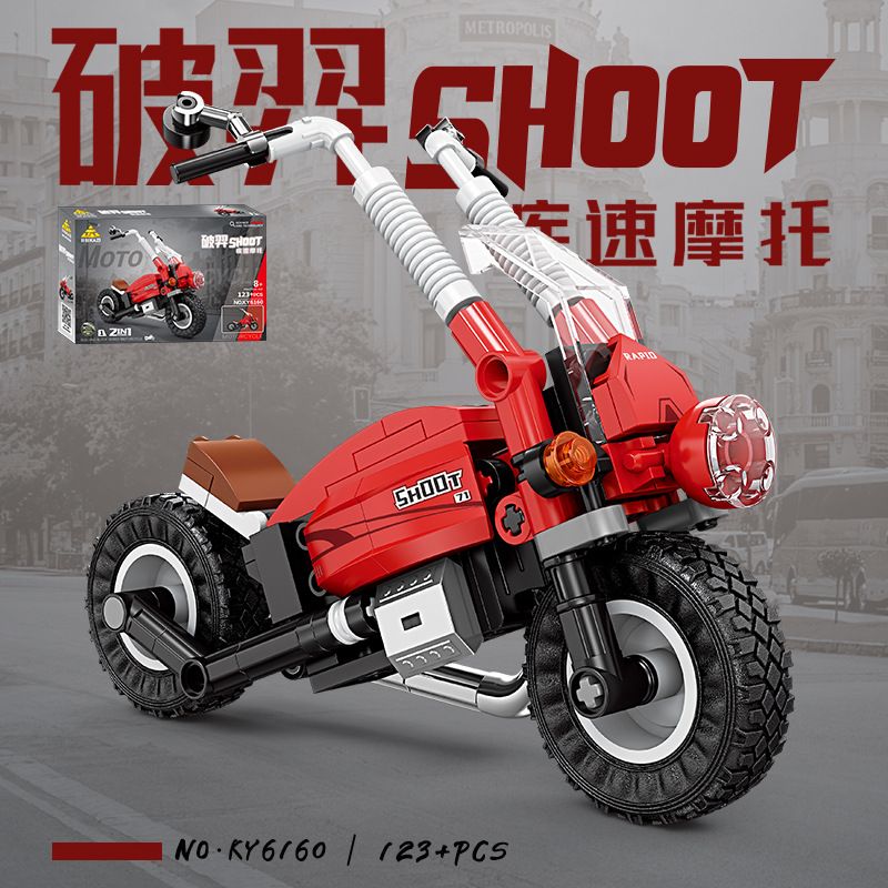 KAZI GBL BOZHI KY6160 Xếp hình lắp ráp ghép mô hình 8 loại xe máy nhanh