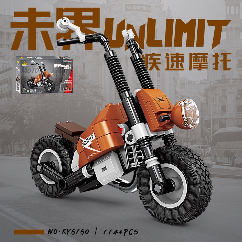 KAZI GBL BOZHI KY6160 Xếp hình lắp ráp ghép mô hình 8 loại xe máy nhanh