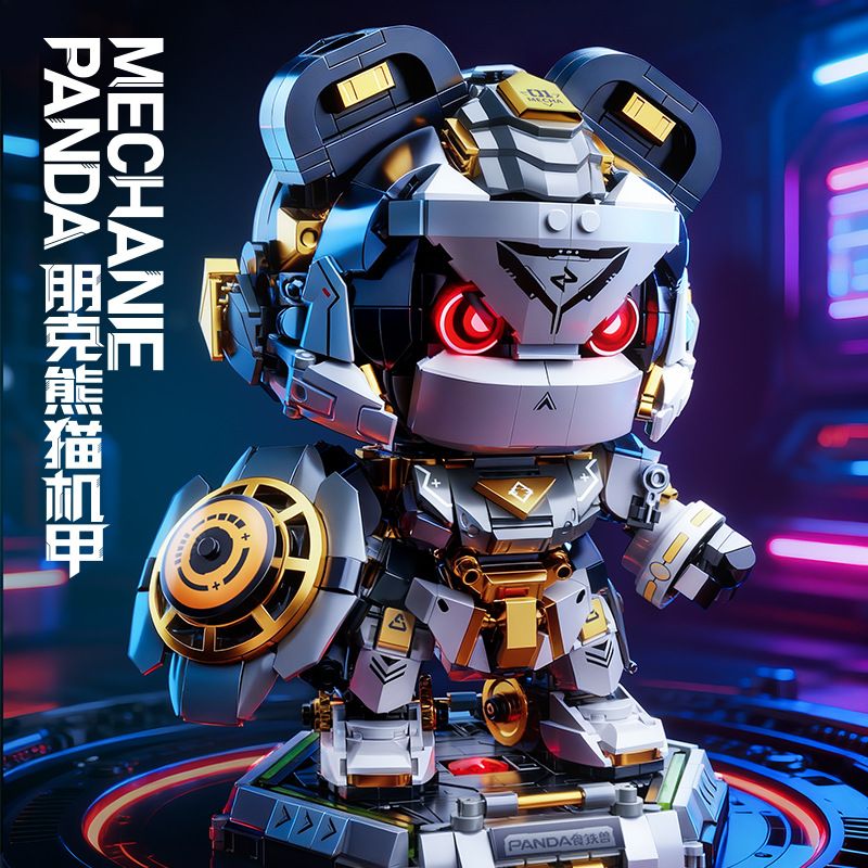 Hopeful 89142 Mechanie Panda Xếp hình lắp ráp ghép mô hình Punk Panda Mecha