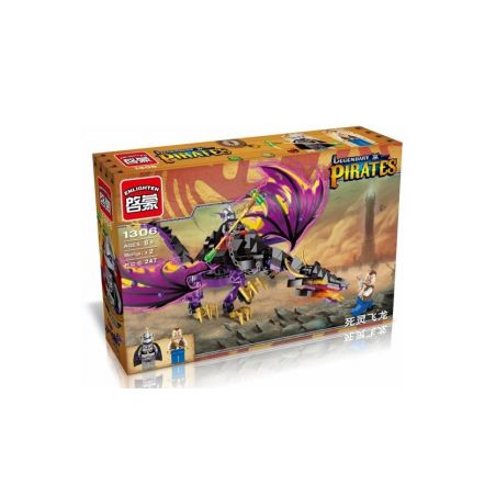 Enlighten 1306 Qman 1306 non  RỒNG MA bộ đồ chơi xếp lắp ráp ghép mô hình Pirates Of The Caribbean LEGENDARY PIRATES Cướp Biển Vùng Caribe 247 khối