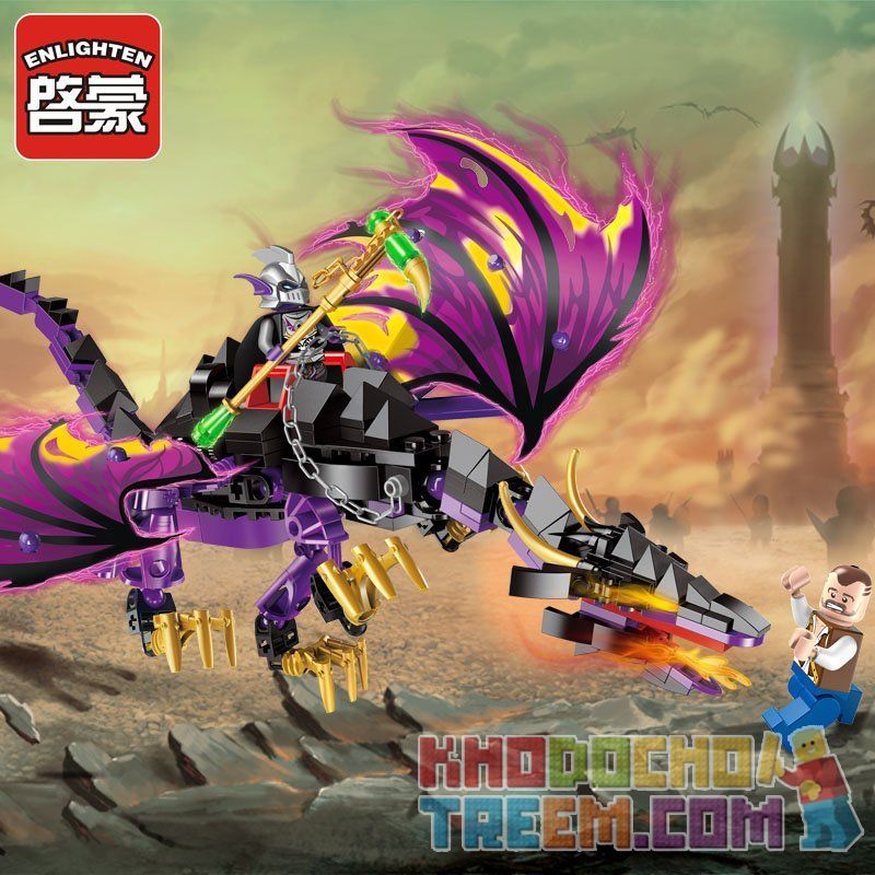 Enlighten 1306 Qman 1306 non  RỒNG MA bộ đồ chơi xếp lắp ráp ghép mô hình Pirates Of The Caribbean LEGENDARY PIRATES Cướp Biển Vùng Caribe 247 khối