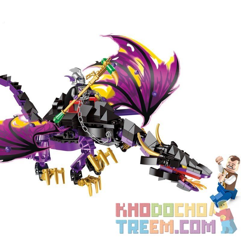 Enlighten 1306 Qman 1306 non  RỒNG MA bộ đồ chơi xếp lắp ráp ghép mô hình Pirates Of The Caribbean LEGENDARY PIRATES Cướp Biển Vùng Caribe 247 khối