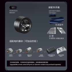 EIKEE Y18004 F80 3.0T V6 Xếp hình lắp ráp ghép mô hình Ferrari F80