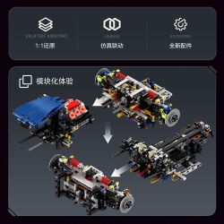 EIKEE Y18004 F80 3.0T V6 Xếp hình lắp ráp ghép mô hình Ferrari F80