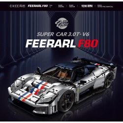 EIKEE Y18004 F80 3.0T V6 Xếp hình lắp ráp ghép mô hình Ferrari F80