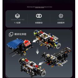 EIKEE Y18004 F80 3.0T V6 Xếp hình lắp ráp ghép mô hình Ferrari F80