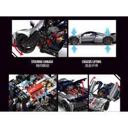 EIKEE Y18004 F80 3.0T V6 Xếp hình lắp ráp ghép mô hình Ferrari F80