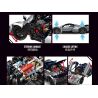 EIKEE Y18004 F80 3.0T V6 Xếp hình lắp ráp ghép mô hình Ferrari F80