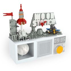 Gobricks B2025M Moon Station Xếp hình lắp ráp ghép mô hình Loa thông minh Xiaodu đế mặt trăng FUN