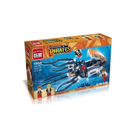 Enlighten 1305 Qman 1305 non  MỰC MÁY CỦA HẢI TẶC bộ đồ chơi xếp lắp ráp ghép mô hình Pirates Of The Caribbean LEGENDARY PIRATES Cướp Biển Vùng Caribe 231 khối