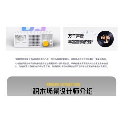 Gobricks B2025M Moon Station Xếp hình lắp ráp ghép mô hình Loa thông minh Xiaodu đế mặt trăng FUN