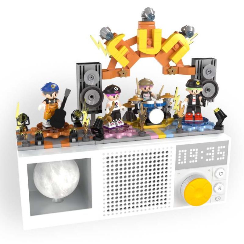Gobricks B2025R We Will Rock You Xếp hình lắp ráp ghép mô hình Buổi hòa nhạc FUN loa thông minh Xiaodu