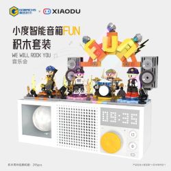 Gobricks B2025R We Will Rock You Xếp hình lắp ráp ghép mô hình Buổi hòa nhạc FUN loa thông minh Xiaodu