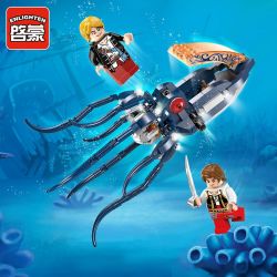 Enlighten 1305 Qman 1305 non  MỰC MÁY CỦA HẢI TẶC bộ đồ chơi xếp lắp ráp ghép mô hình Pirates Of The Caribbean LEGENDARY PIRATES Cướp Biển Vùng Caribe 231 khối