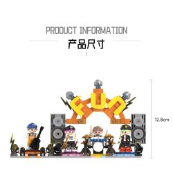 Gobricks B2025R We Will Rock You Xếp hình lắp ráp ghép mô hình Buổi hòa nhạc FUN loa thông minh Xiaodu