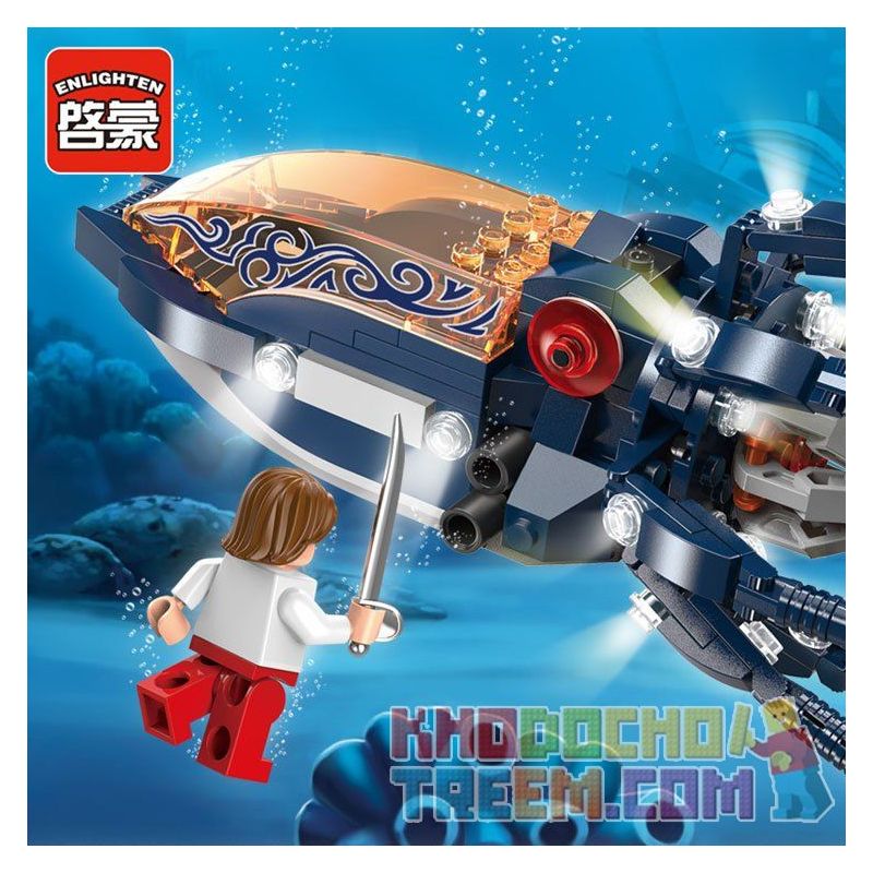 Enlighten 1305 Qman 1305 non  MỰC MÁY CỦA HẢI TẶC bộ đồ chơi xếp lắp ráp ghép mô hình Pirates Of The Caribbean LEGENDARY PIRATES Cướp Biển Vùng Caribe 231 khối