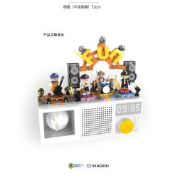 Gobricks B2025R We Will Rock You Xếp hình lắp ráp ghép mô hình Buổi hòa nhạc FUN loa thông minh Xiaodu