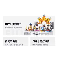 Gobricks B2025R We Will Rock You Xếp hình lắp ráp ghép mô hình Buổi hòa nhạc FUN loa thông minh Xiaodu