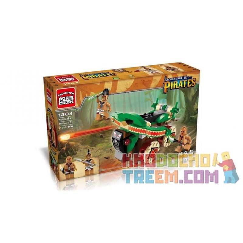 Enlighten 1304 Qman 1304 non  MÁY BẮN TÊN CỦA THỔ DÂN bộ đồ chơi xếp lắp ráp ghép mô hình Pirates Of The Caribbean LEGENDARY PIRATES Cướp Biển Vùng Caribe 146 khối