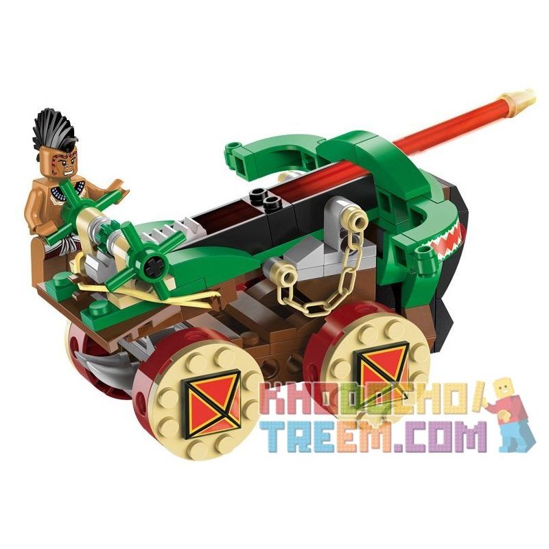 Enlighten 1304 Qman 1304 non  MÁY BẮN TÊN CỦA THỔ DÂN bộ đồ chơi xếp lắp ráp ghép mô hình Pirates Of The Caribbean LEGENDARY PIRATES Cướp Biển Vùng Caribe 146 khối