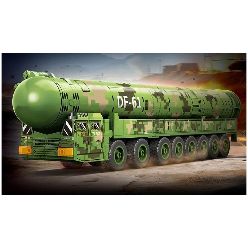 SEMBO 203265 Xếp hình lắp ráp ghép mô hình Tên lửa liên lục địa Dongfeng-61 1:45