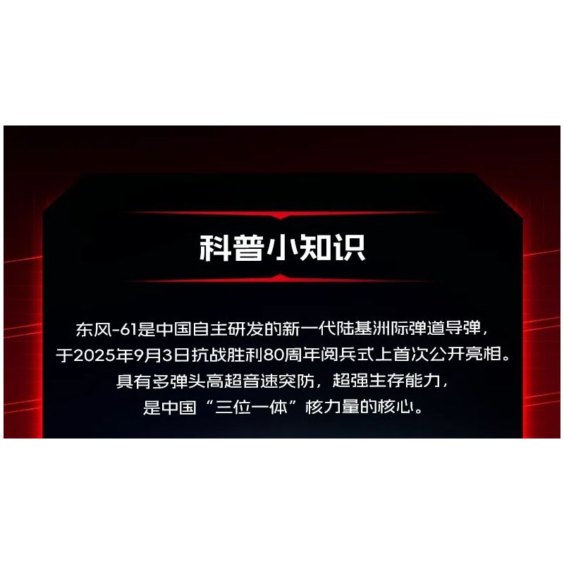 SEMBO 203265 Xếp hình lắp ráp ghép mô hình Tên lửa liên lục địa Dongfeng-61 1:45