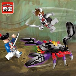 Enlighten 1303 Qman 1303 non  CỖ XE BỌ CẠP bộ đồ chơi xếp lắp ráp ghép mô hình Pirates Of The Caribbean LEGENDARY PIRATES Cướp Biển Vùng Caribe 147 khối