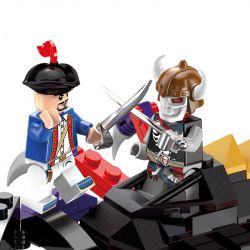 Enlighten 1303 Qman 1303 non  CỖ XE BỌ CẠP bộ đồ chơi xếp lắp ráp ghép mô hình Pirates Of The Caribbean LEGENDARY PIRATES Cướp Biển Vùng Caribe 147 khối