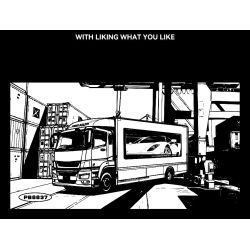 Pibo PB8837 Xếp hình lắp ráp ghép mô hình Người tiên phong chắp cánh ước mơ: Xe đầu kéo chở hàng Mitsubishi