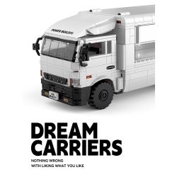 Pibo PB8837 Xếp hình lắp ráp ghép mô hình Người tiên phong chắp cánh ước mơ: Xe đầu kéo chở hàng Mitsubishi