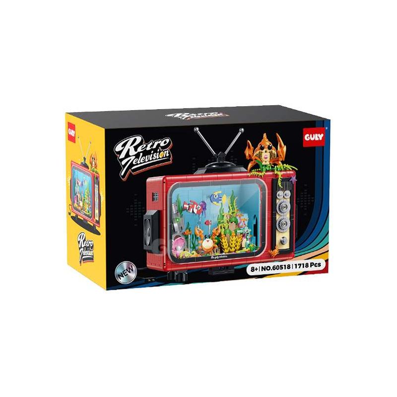 GULY 60518 Retro TV Xếp hình lắp ráp ghép mô hình truyền hình cổ điển