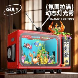 GULY 60518 Retro TV Xếp hình lắp ráp ghép mô hình truyền hình cổ điển