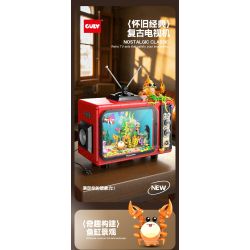 GULY 60518 Retro TV Xếp hình lắp ráp ghép mô hình truyền hình cổ điển
