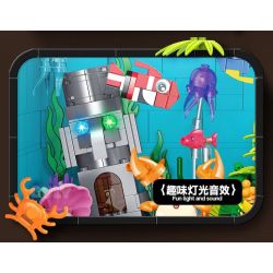 GULY 60518 Retro TV Xếp hình lắp ráp ghép mô hình truyền hình cổ điển