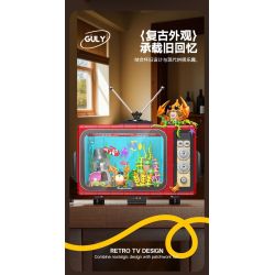 GULY 60518 Retro TV Xếp hình lắp ráp ghép mô hình truyền hình cổ điển