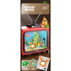 GULY 60518 Retro TV Xếp hình lắp ráp ghép mô hình truyền hình cổ điển