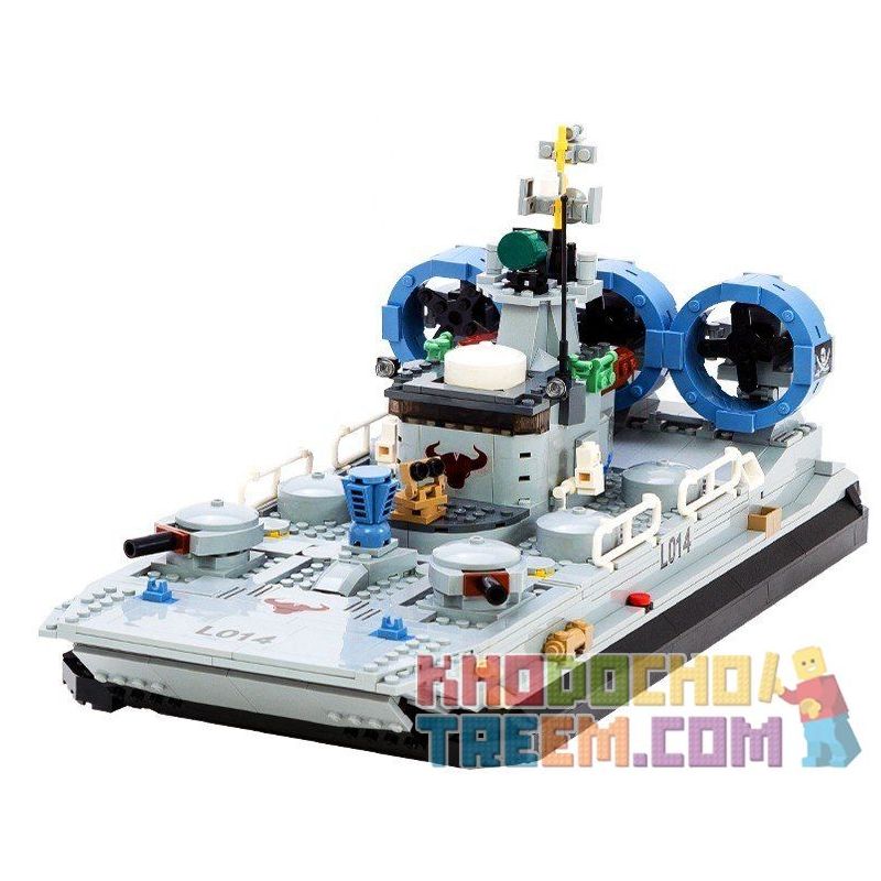 GUDI 8027 non  TÀU ĐỆM KHÍ ZUBR BISON bộ đồ chơi xếp lắp ráp ghép mô hình Military Army THE BISON HOVERCRAFT Quân Sự Bộ Đội 928 khối