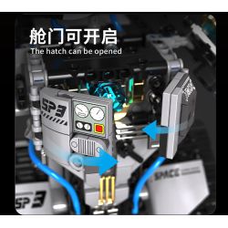 Takuki T1107 Dual Mode Robot Xếp hình lắp ráp ghép mô hình Robot tàu vũ trụ kết hợp hành trình trên mặt đất thám hiểm không gian