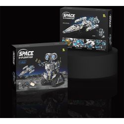 Takuki T1107 Dual Mode Robot Xếp hình lắp ráp ghép mô hình Robot tàu vũ trụ kết hợp hành trình trên mặt đất thám hiểm không gian