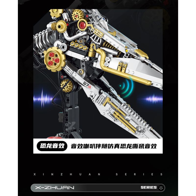 XINZHUAN XZ0007 DinoMech Xếp hình lắp ráp ghép mô hình Hộp sọ thằn lằn cơ khí
