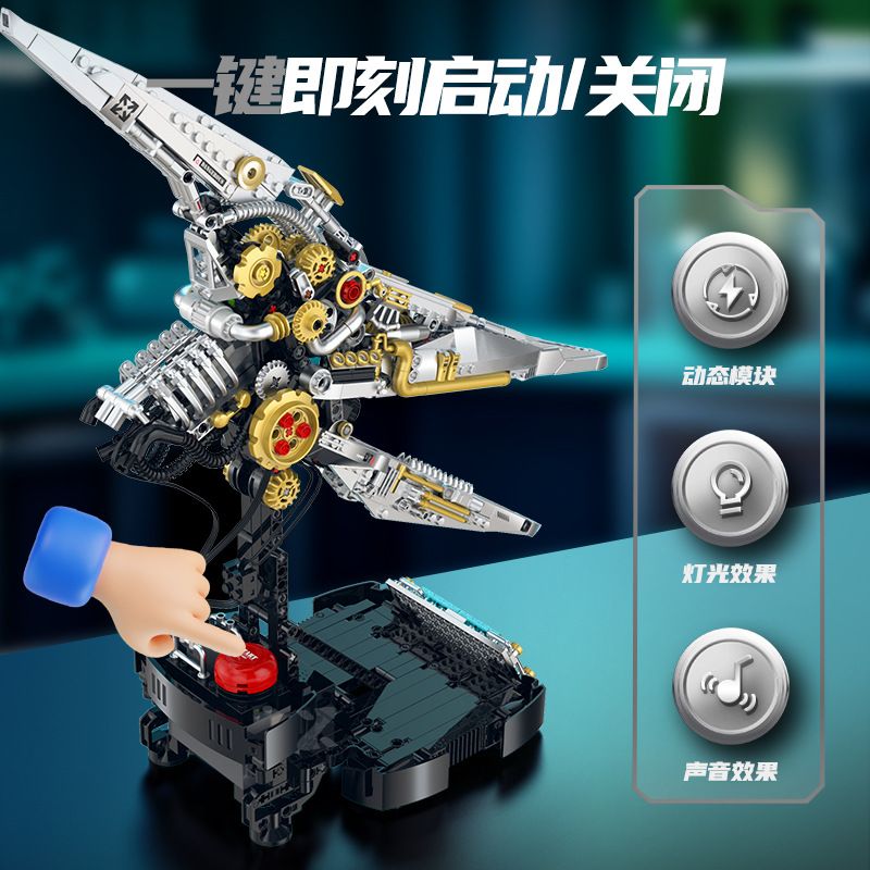 XINZHUAN XZ0007 DinoMech Xếp hình lắp ráp ghép mô hình Hộp sọ thằn lằn cơ khí