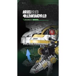 XINZHUAN XZ0008 DinoMech Xếp hình lắp ráp ghép mô hình Sọ Dilophosaurus cơ khí